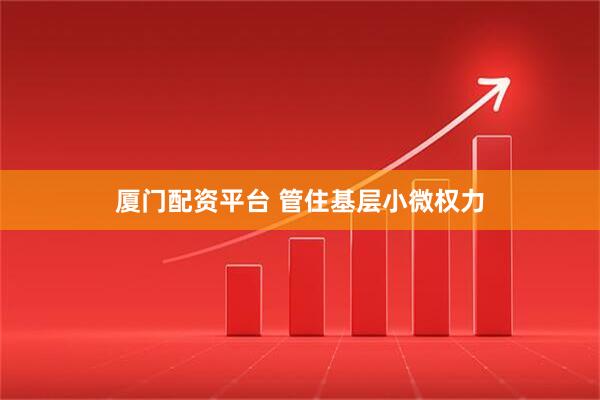 厦门配资平台 管住基层小微权力